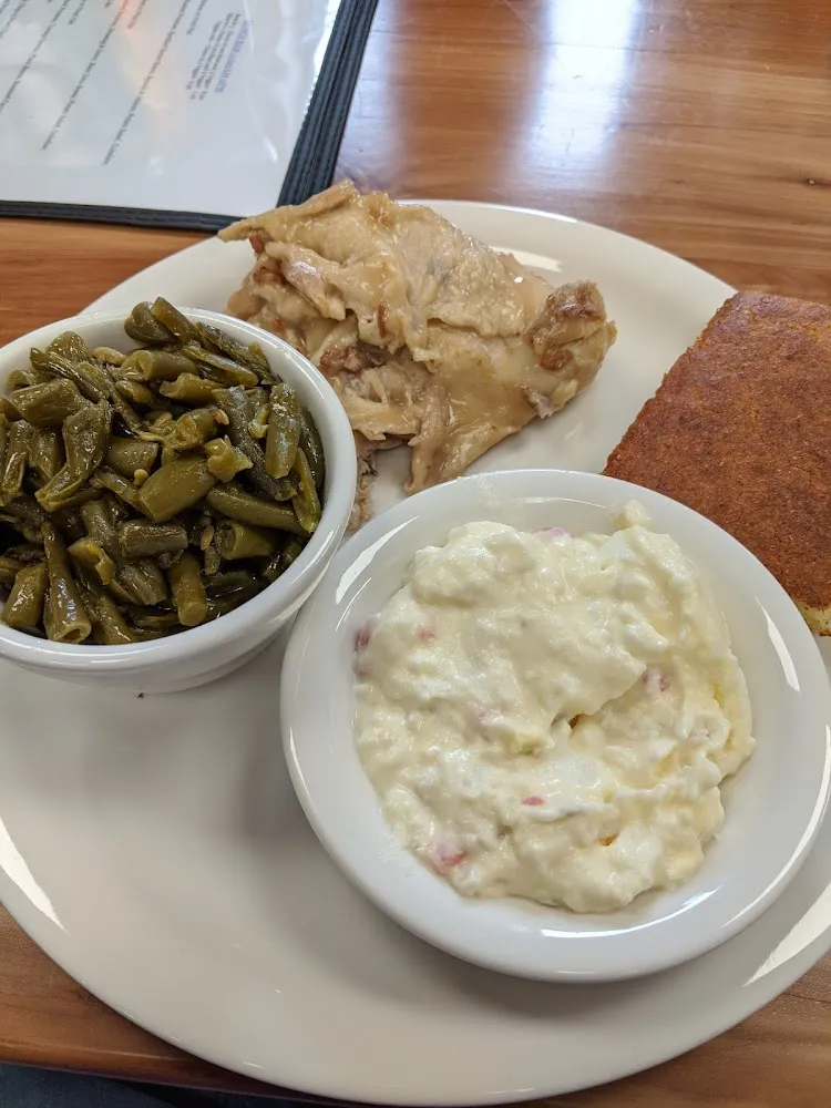 Baked Chicken Green Beans and Potato Salad