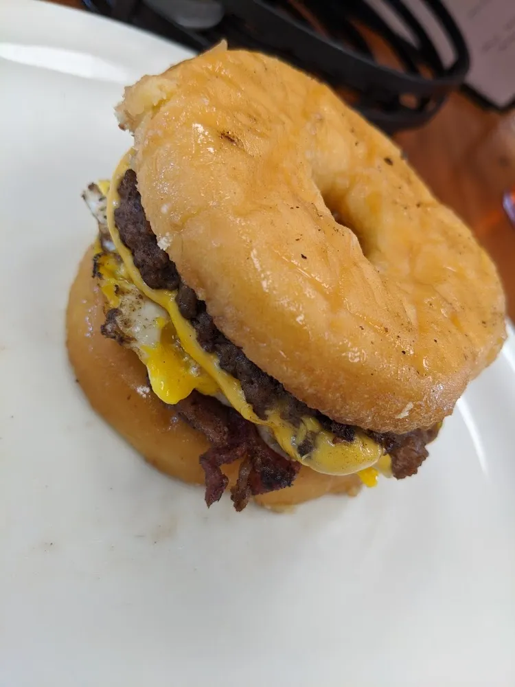 Holey-Moley Donut Burger