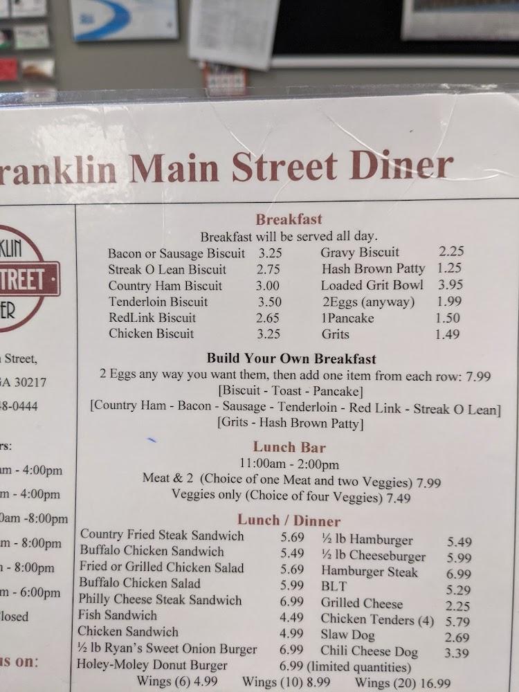 Main Street Diner Menu image 4